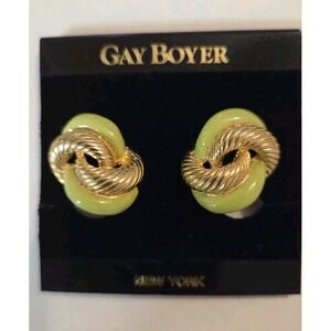 Vintage NEW Gay Boyer clip on earrings